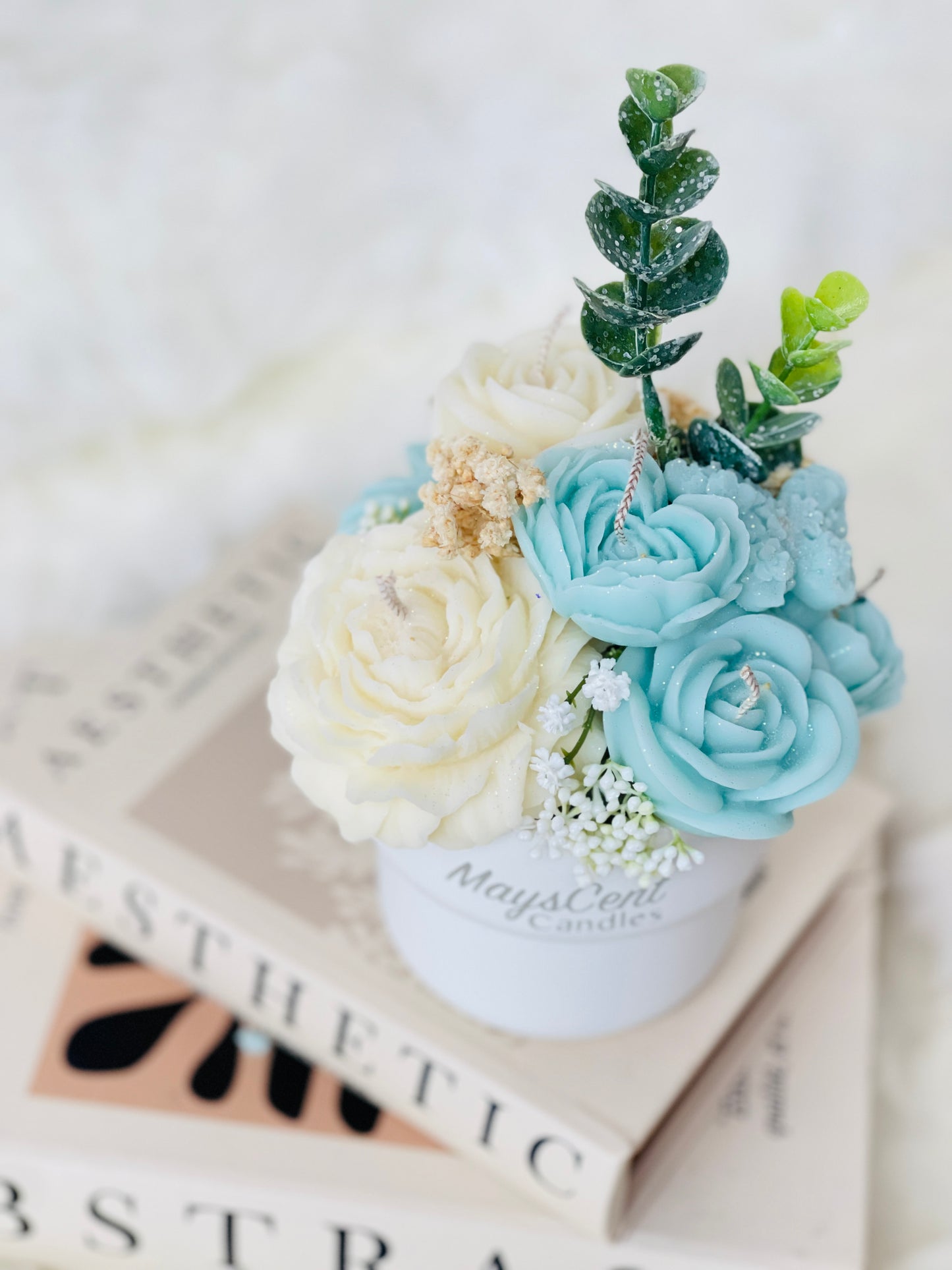 Candles Bouquet Scented Soy Candles with Flowers For Gift