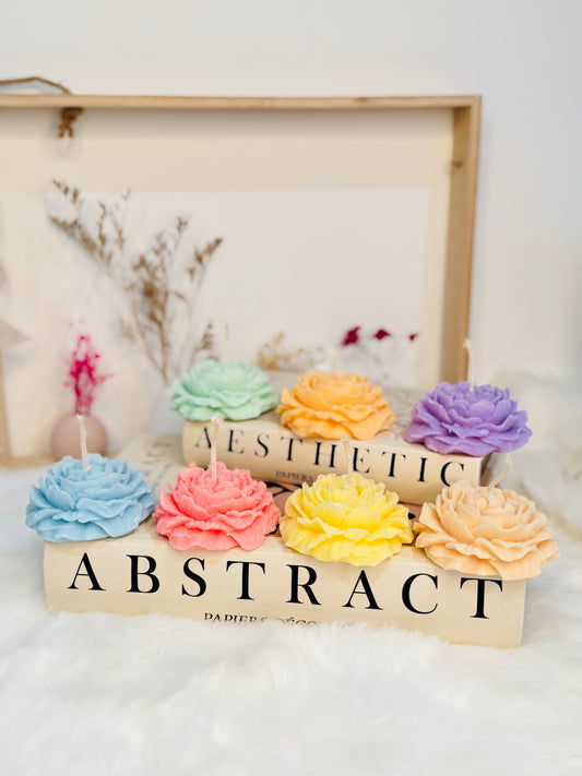 Peony Flower Shape Scented Candles For Gifts
